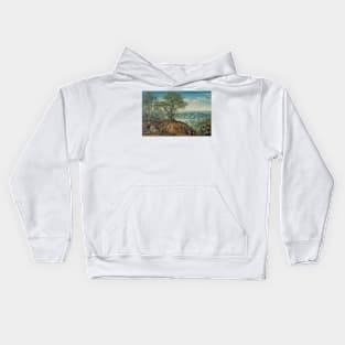 Extensive Landscape with Plundering Soldiers by Lucas van Valckenborch Kids Hoodie